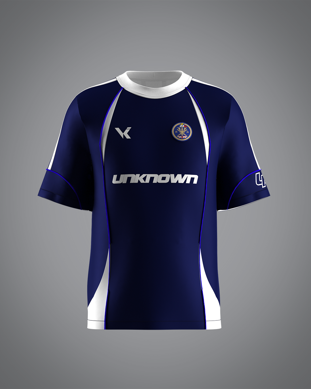 VRUNK X UNKNOWN - FOOTBALL TEE BLUE