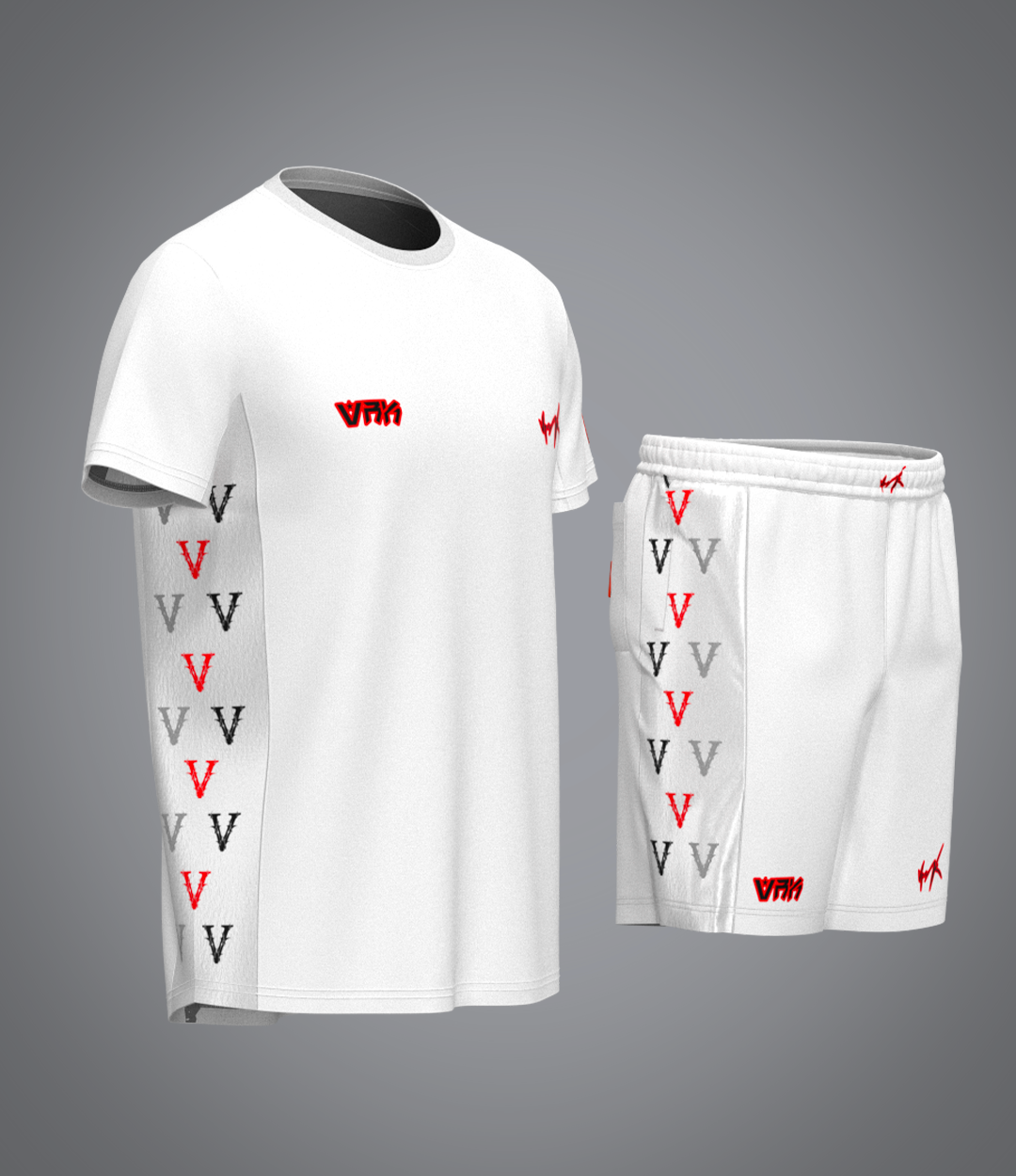 Ensemble Red Scarface Blanc